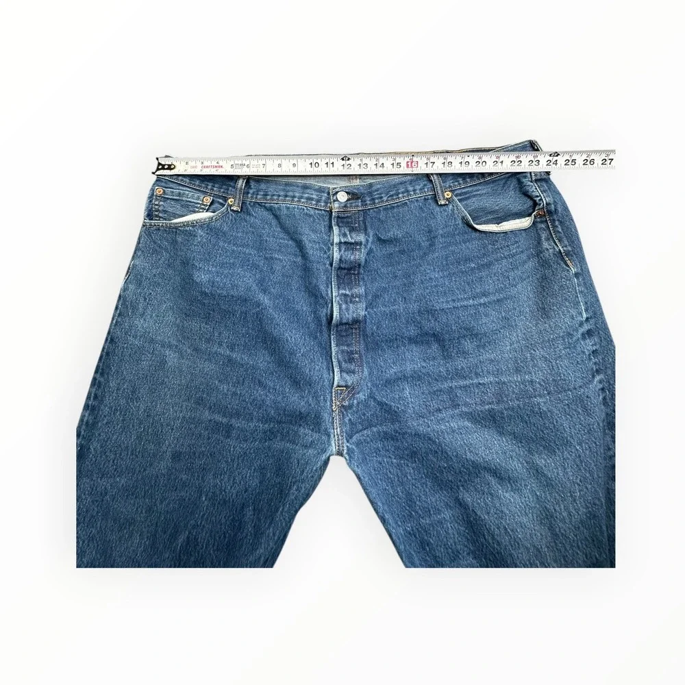 Levi's Jeans Mens 52 Blue 501 Original Fit Straight‎ Leg Button Fly Denim Pants